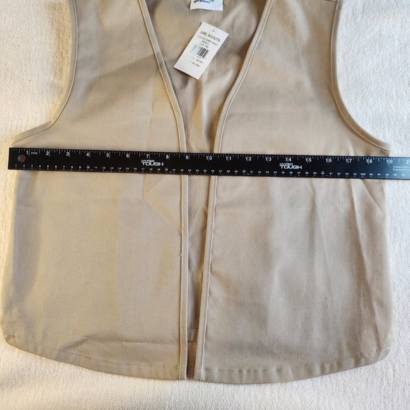 GIRL SCOUT Cadette Senior Ambassador Vest Teen Size Small Beige NWT #06252 - Picture 6 of 7